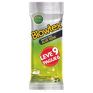 Preservativo Blowtex Sensitive Super Aloe Vera Leve 9 pague 6 em Oferta na Shopee
