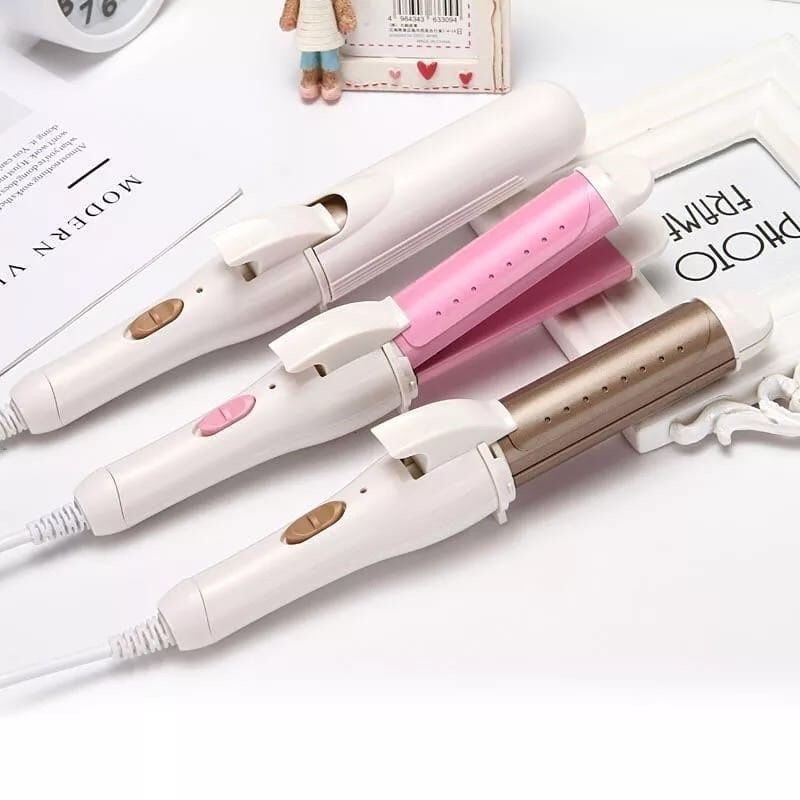 Modelador De Cachos E Chapinha 2 Em 1 Mini Alisador Profissional Bivolt JJIA78