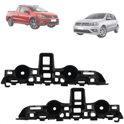 Kit 2 Guias Para-choque Dianteira Voyage Gol G8 2019 A 2022 Saveiro 2017 A 2018