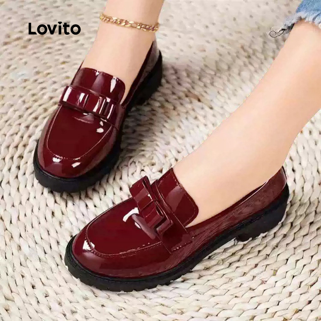 Lovito  Sapatos de Barco Casuais para Mulheres. LFA109002 em Oferta na Shopee