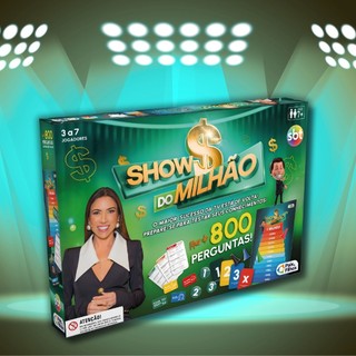 Jogo Show do Milhão Sbt Tabuleiro Mais de 800 Perguntas Educativo Raciocínio Cooperativo Competitivo