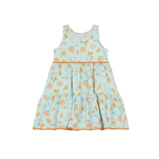 Vestido infantil menina de florzinhas Brandili -Verde em Oferta na Shopee