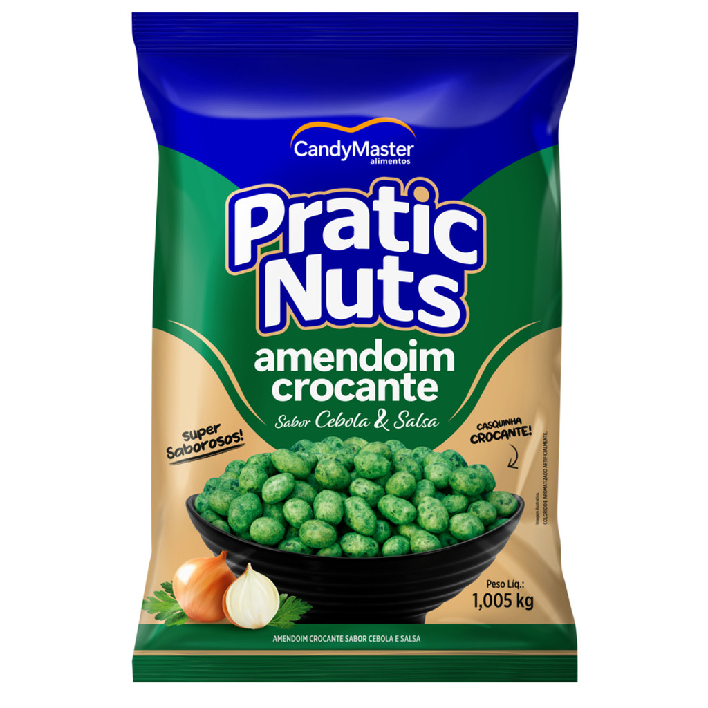 Amendoim Crocante Cebola e Salsa Pratic Nuts 1,005KG