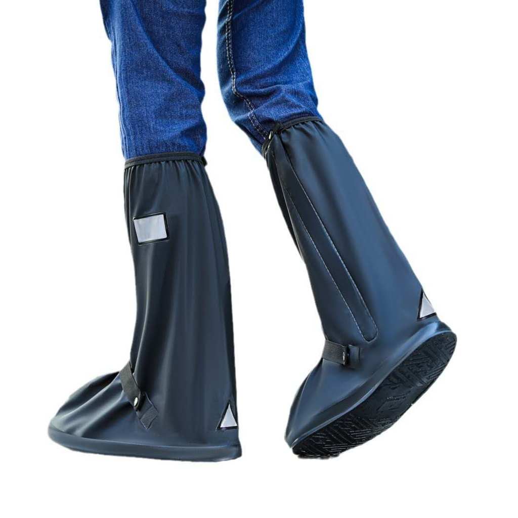Capa de sapato à prova de chuva, sola grossa resistente, unissexo para exterior