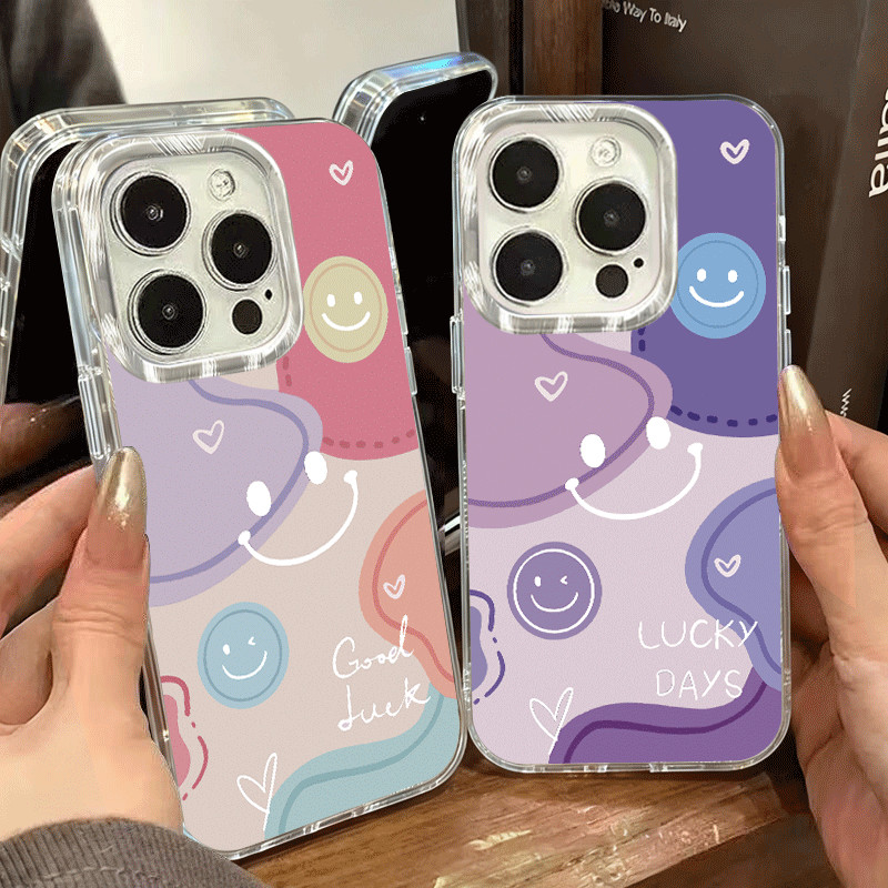 Capinha Capa Para Samsung A03 A05 A12 A15 A20 A23 A32 A34 A35 A50 A52 A55 A71 A72 À Prova de Choque carinha sorridente