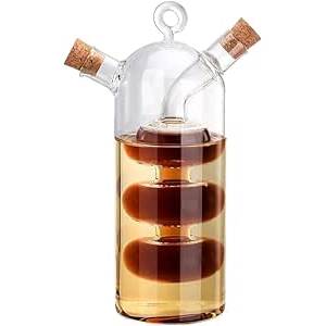 Galheta 2 em 1 Vidro Borossilicato Dupla 70ml / 320ml Prática e Elegante