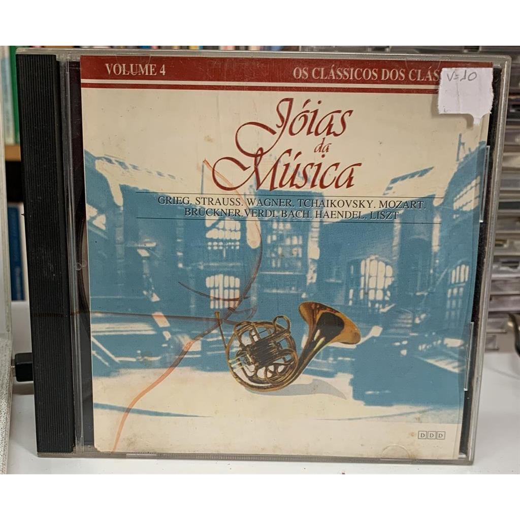 CD Grieg, Strauss, Wagner, Tchaikovsky, Mozart, Bruckner, Verdi, / Outros Joias da Musica - Volume 4