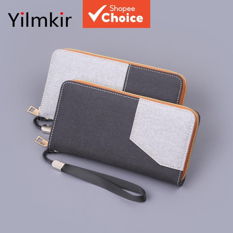  Carteira masculina de PU para negócios - de grande capacidade com vários slots para cartões e bolso para celular