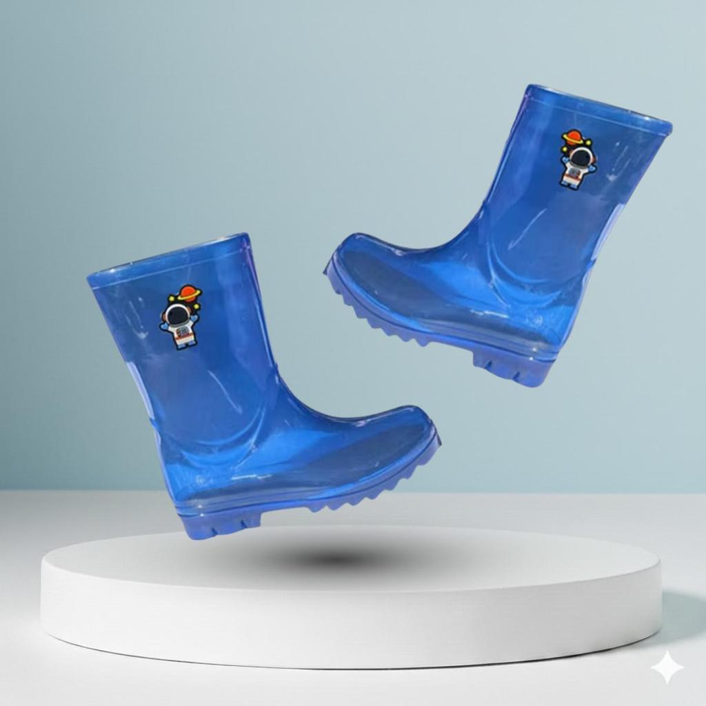 Bota de Chuva Infantil Galocha Cano Longo Impermeável Antiderrapante Menino Menina Confortável  Criança Leve Macia