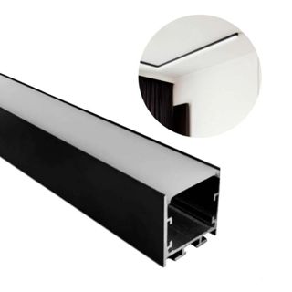 Perfil Alumínio Sobrepor 1010 Preto 1 M para Fita LED com Difusor em Oferta na Shopee