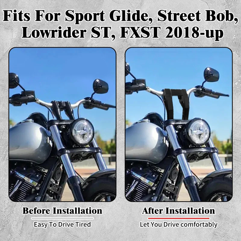 Risers Para Guidão De Motocicleta , Braçadeira De 6'Harley Softail Sport Glide FLSB Street Bob FXBB Lowrider ST FXLRST 1