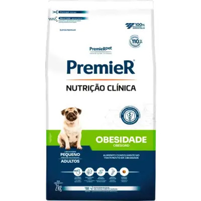 Ração Seca Premier Nutrição Clínica para cães de raças pequenas com obesidade 2kg.