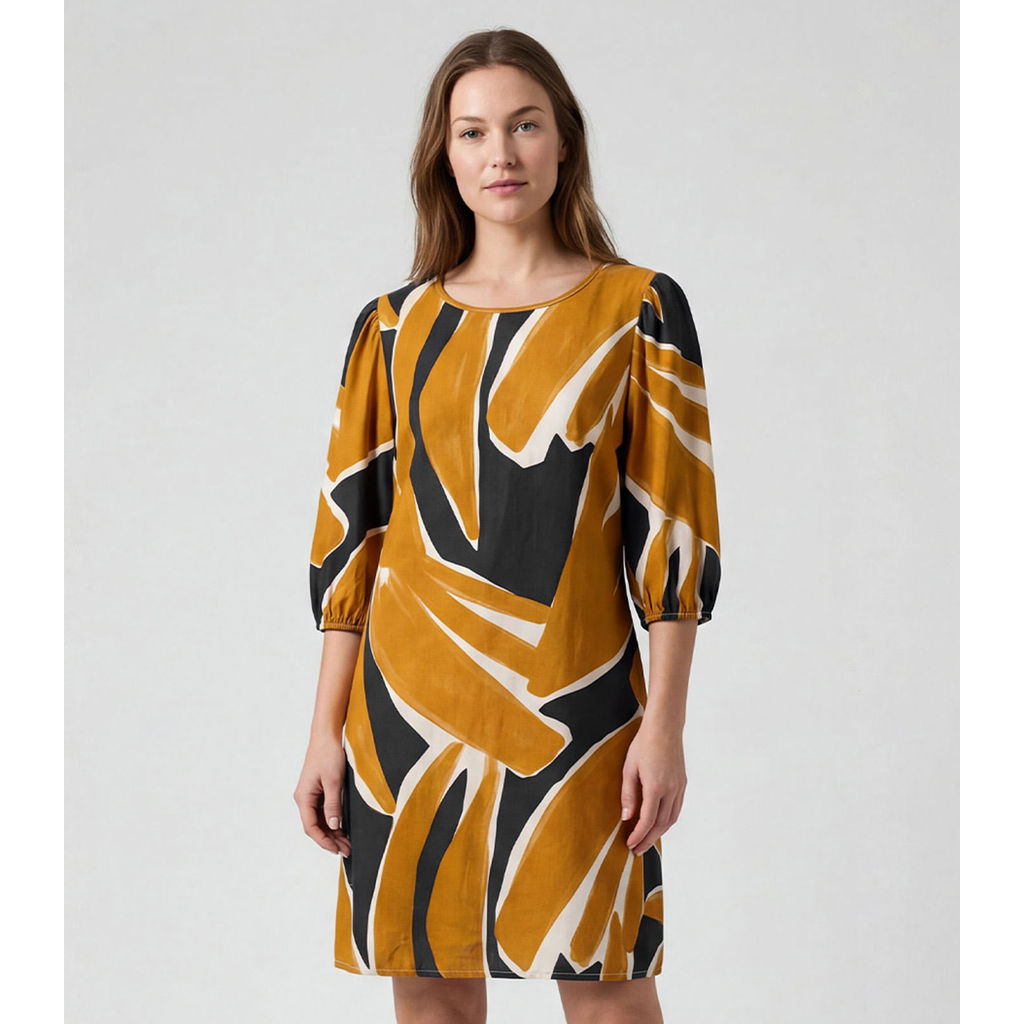 Vestido Midi Com Manga Flare 3/4 Infinita Cor Preto em Oferta na Shopee