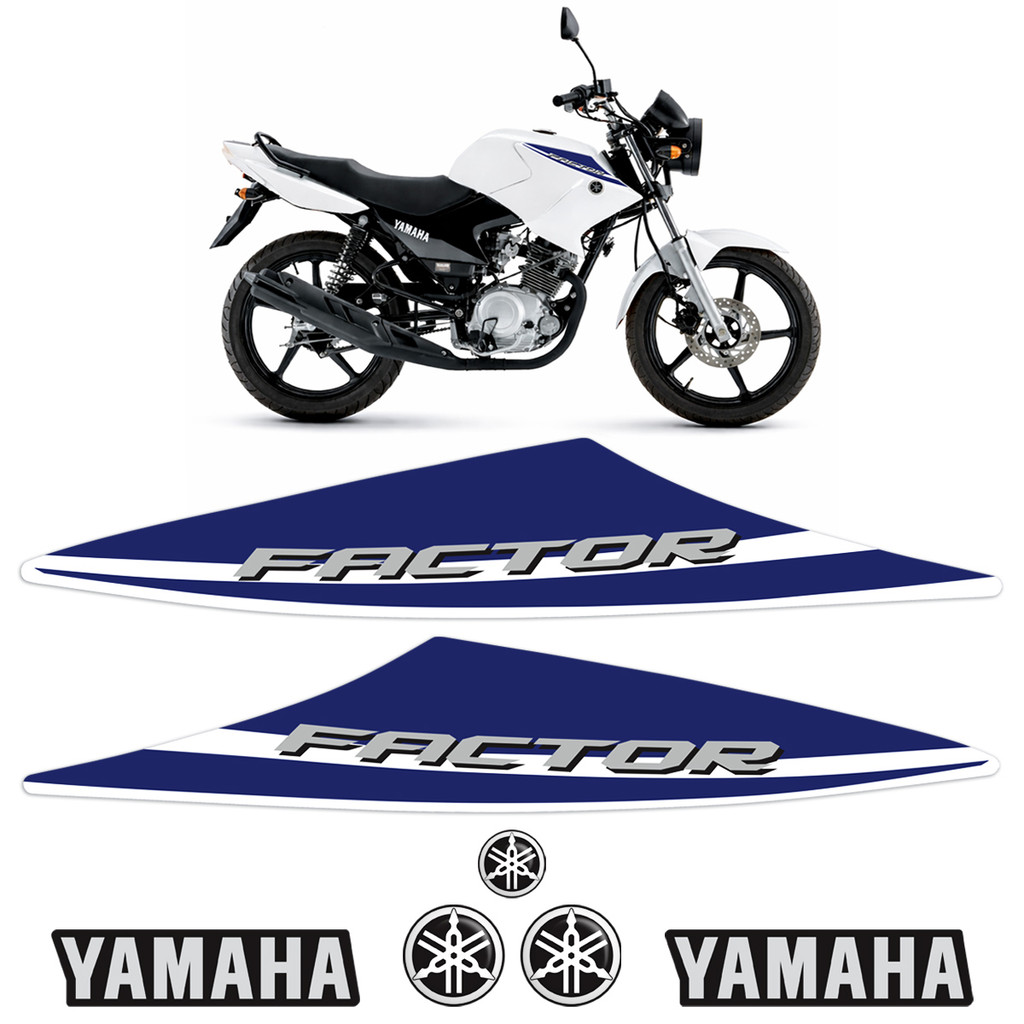 Adesivos Para Yamaha Factor 125 Ybr 2015/2016 Moto Branca