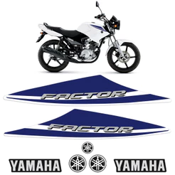 Adesivos Para Yamaha Factor 125 Ybr 2015/2016 Moto Branca