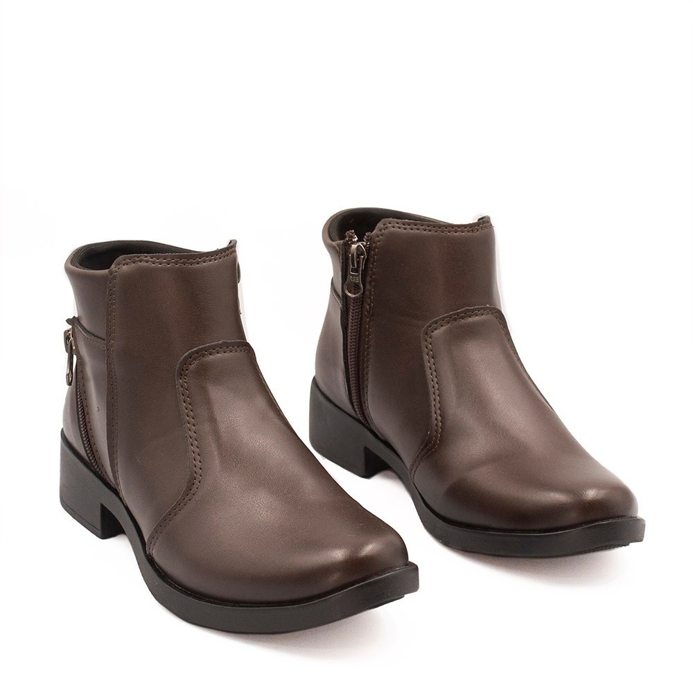 Bota Zatta Montaria Cano Curto Ziper Lateral Jamile Café · foto 2
