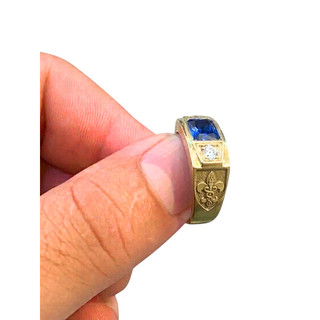 Anel de Formatura Curso Pedagogia Banhado Ouro 18K