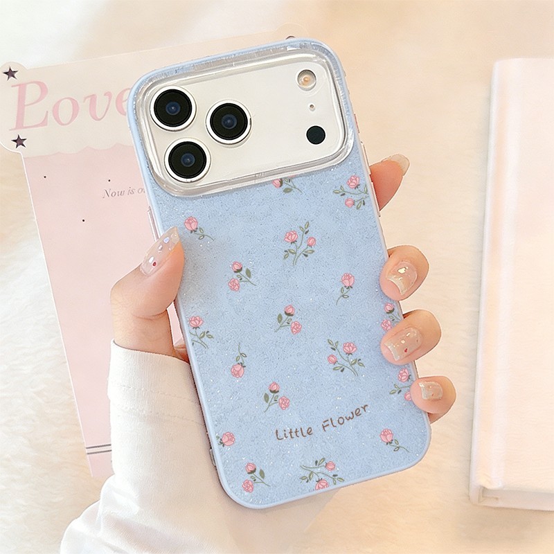 Caso Glitter Para Samsung S26 Ultra S25 S24 Plus S23 FE S22 S21 S20 A17 A07 A06 A15 A16 A56 Dança Pequena Flor Bonito De