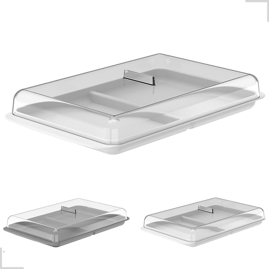 Porta Frios Duplo Organizador Geladeira Alimento Com Tampa Mussarela Queijo Peito Peru Transparente