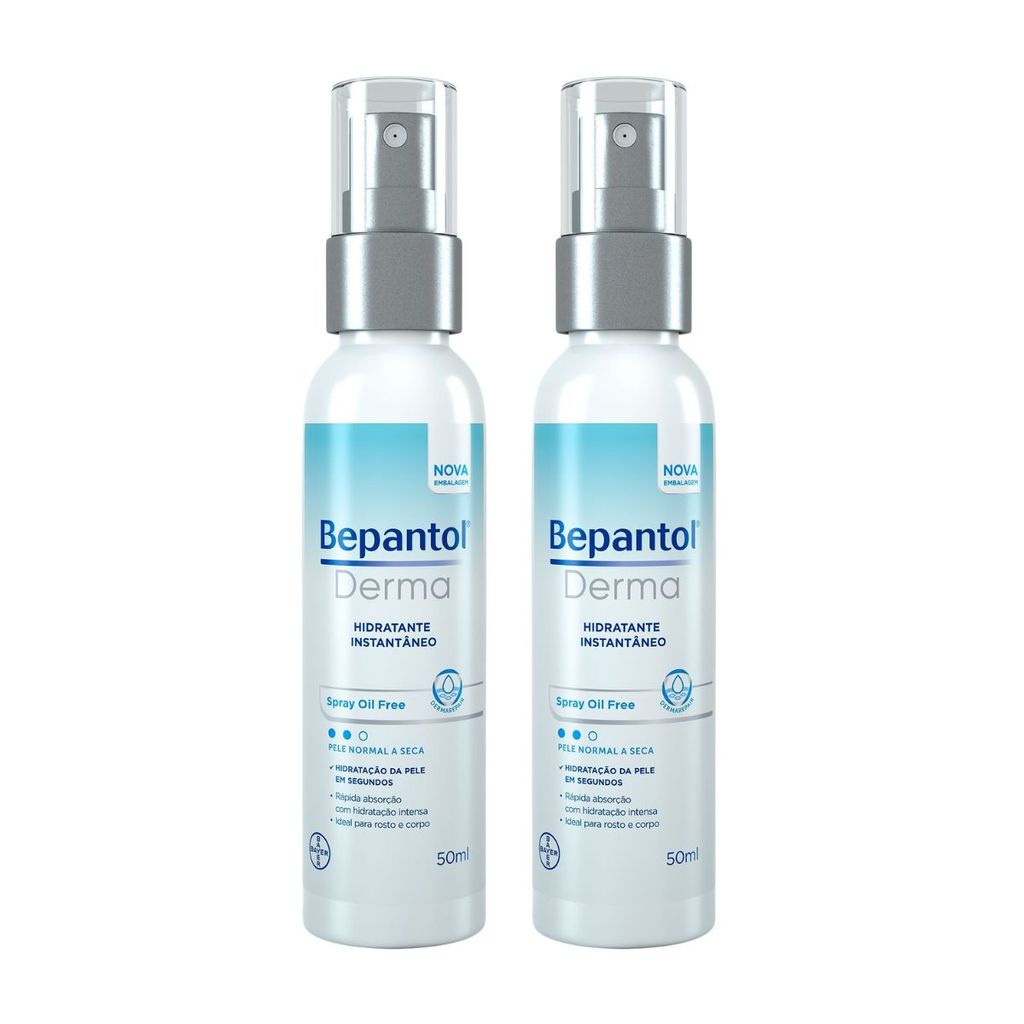 Kit 2 Hidratantes Liquido Spray Oil Free Pró Vit B5 50ml Cada Bepantol Derma