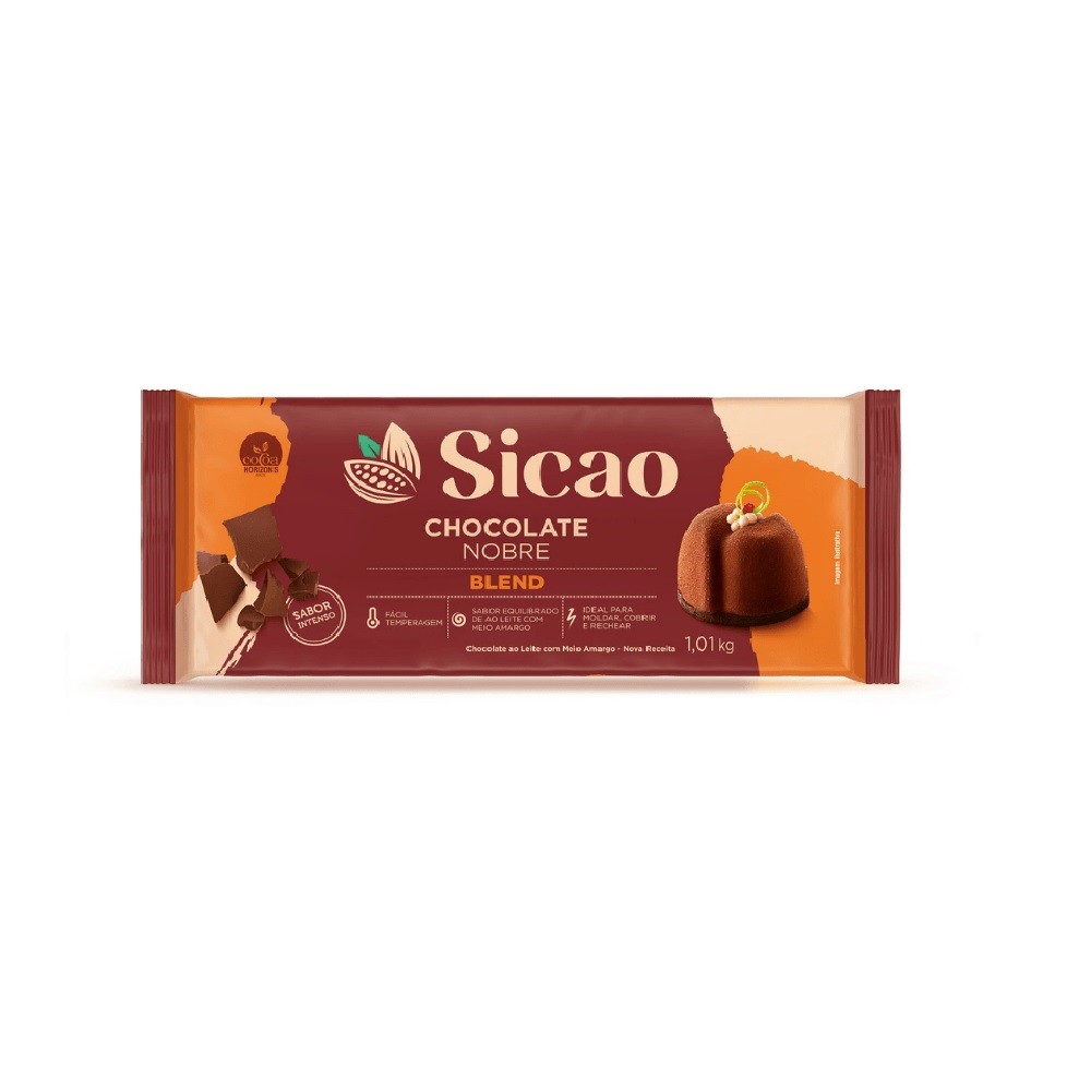 Chocolate Nobre Blend Barra 1,01kg Sicao em Oferta na Shopee