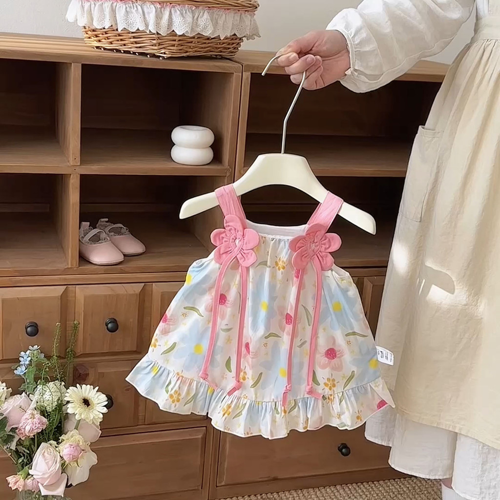 Bebê bebê roupas de verão novo estilo flor estilingue macacão grupo bebê menina macacão recém-nascido a-Class roupas alg