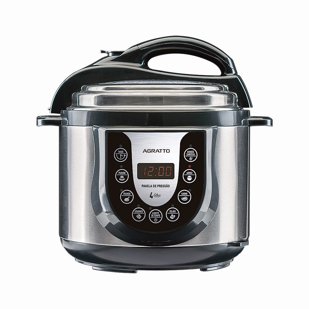 Panela De Pressão Elétrica 4L Painel Digital 127/220V Timer - Agratto