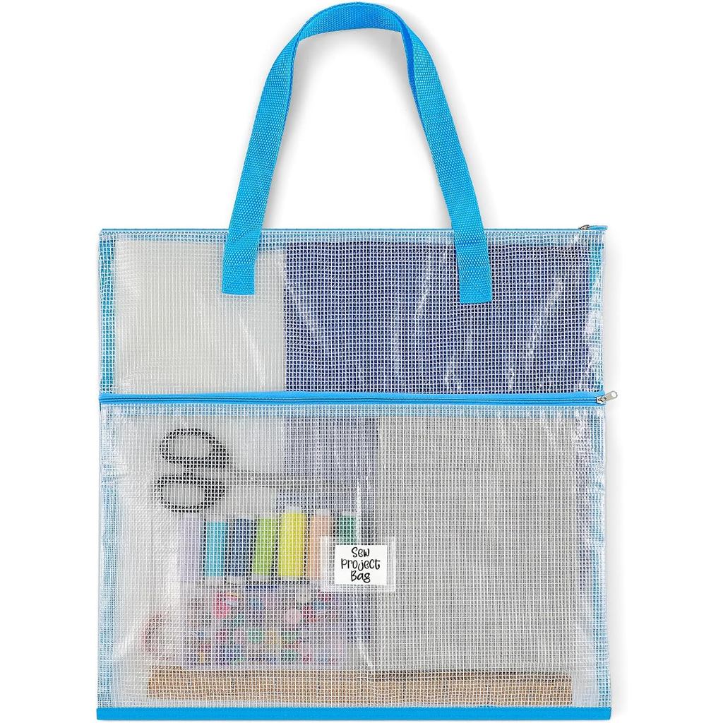 Cosblank Bolsa para Projetos de Costura 16.1x16.1 polegadas, Bolsa Jumbo para Projetos de Ponto de Agulha, para Costura,