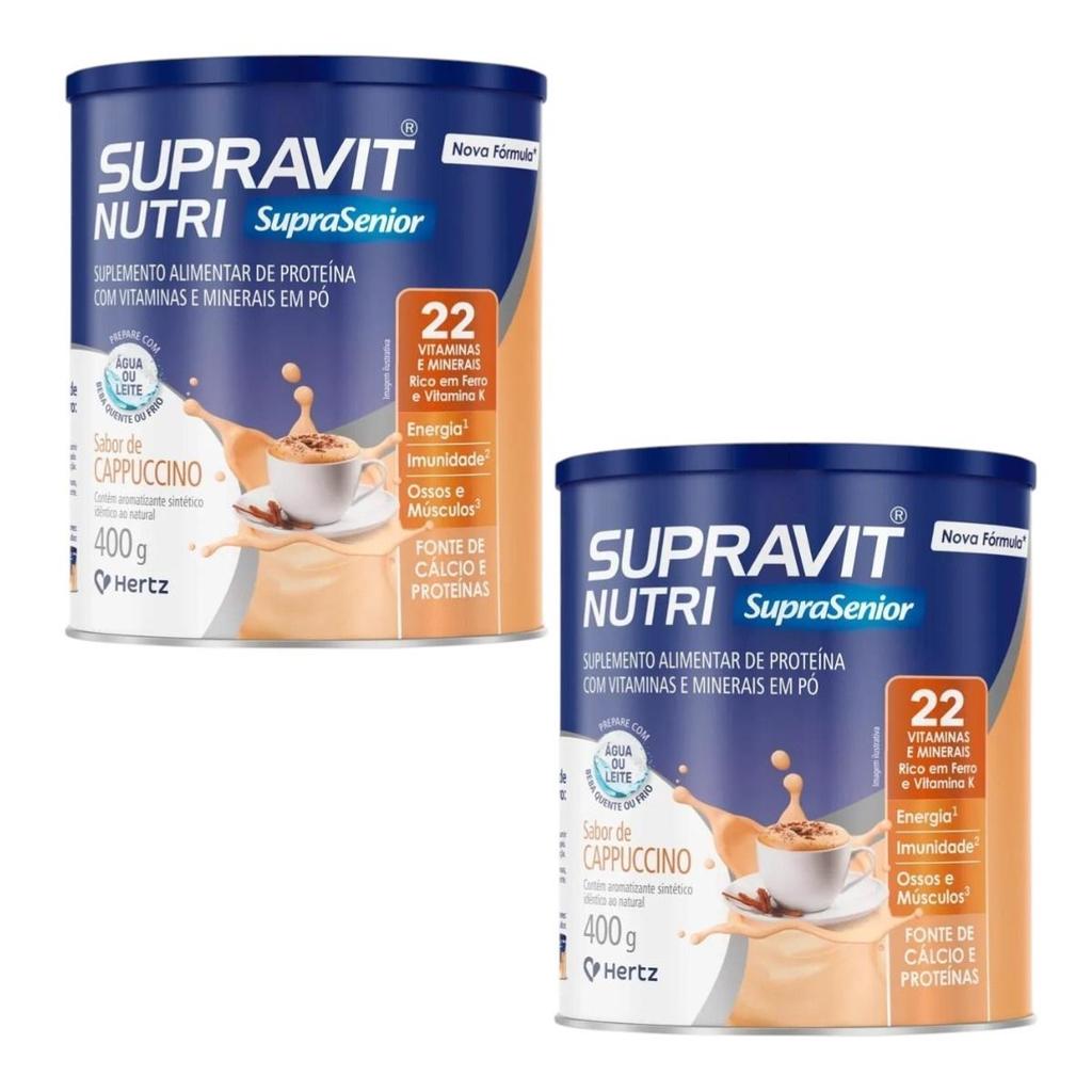 2La Em Pó Supravit Nutri SupraSenior S/Cappuccino De 400g Cd