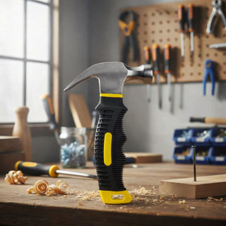 Mini Martelo Unha Curva Emborrachado Aço Carbono Cabo Fibra De Vidro 23