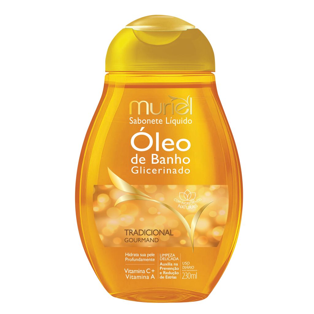 KIT COM 2 SABONETE LIQUIDO ÓLEO DE BANHO GLICERINADO 230ML MURIEL