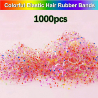 1000/2000 Pcs Elástico De Cabelo Infantil Elastico Colorido Descartável Pequena Faixa De Borracha Meninas Gravatas em Oferta na Shopee