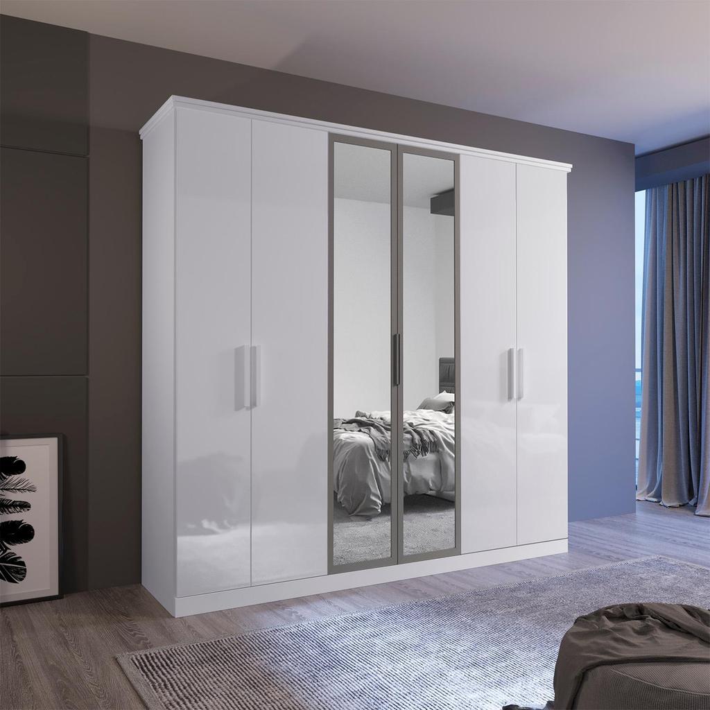 Guarda-Roupa Martin c/ Espelho 100% MDF 6 Portas Bom Pastor