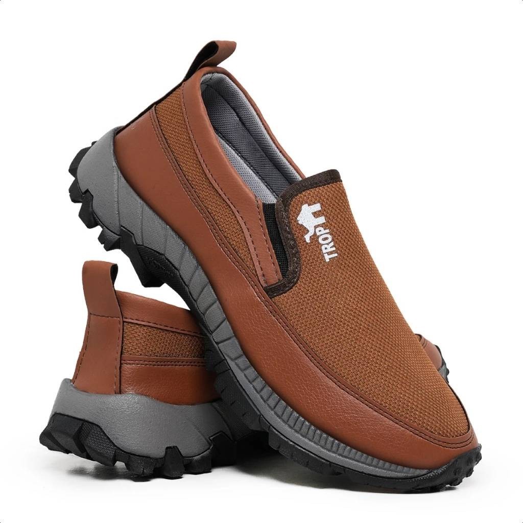 Sapatilha Mocassim Masculino Slip On Adventure Confortável Leve Antiderrapante Trilha Dia a Dia