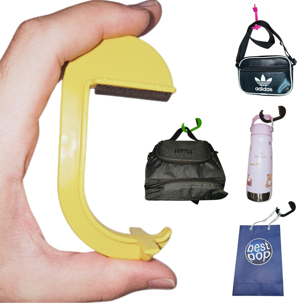 200X gancho Suporte porta Bolsa Mesa Portátil - DOURADO