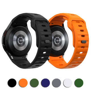 Pulseira de Silicone Para Smartwatch Samsung Galaxy Watch 7 6 4 Classic 5 Pro 43mm 47mm 42mm 46mm 40mm 44mm 45mm