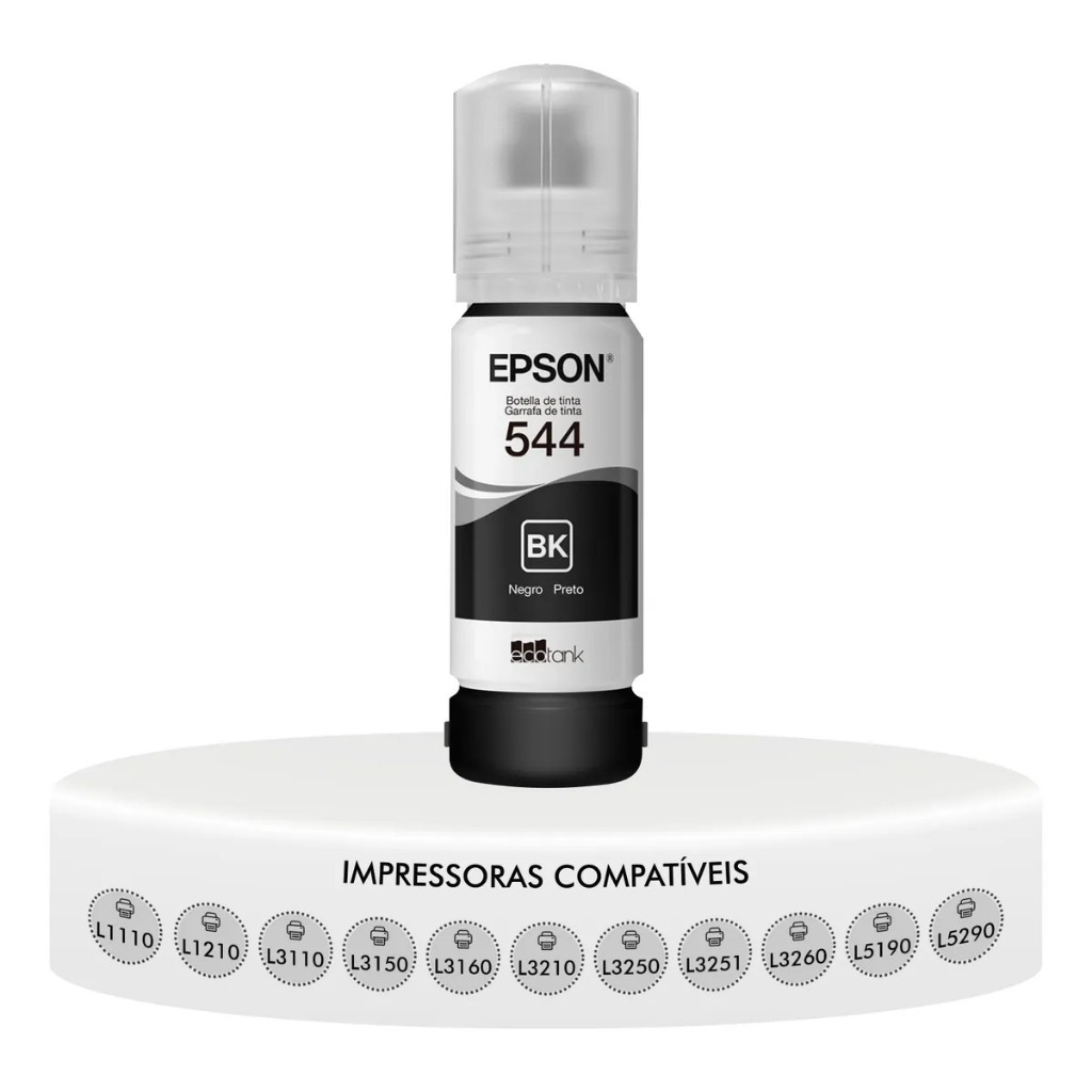 Refil Tinta T544 Preto L 3110 L3210 L3150 L3250 T544320