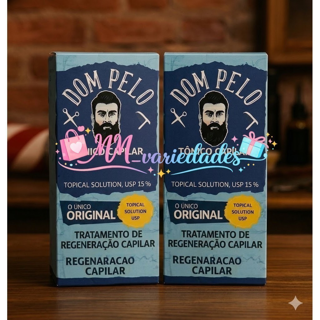 Kit 2 Tônico Dom Pelo 15% - Tratamento de Regeneração e Preenchimento Capilar (120ml)PFWY
