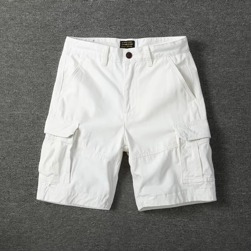 Americano Retro solto Multi-bolso geral Shorts masculino verão trabalho resistente ao desgaste resistente à sujeira calç
