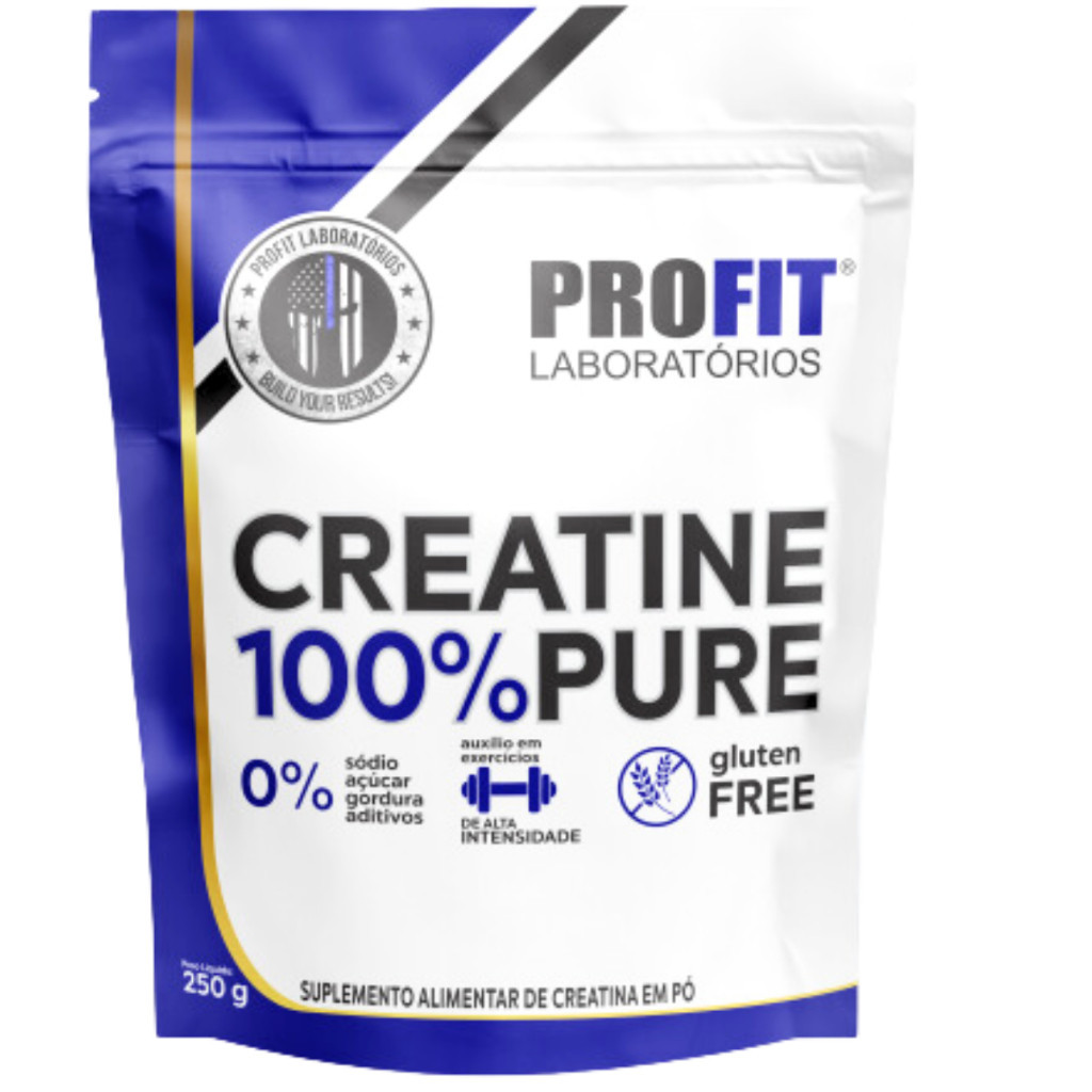 Creatina 100% Pura Monohidratada ProFit Força Energia e Ganho de Massa Alta Absorção 250g