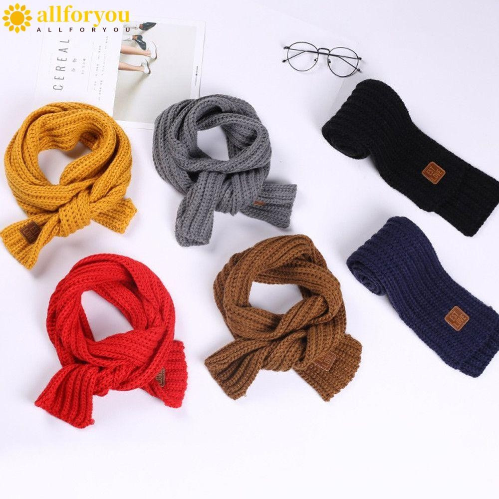 ALLFORYOU1 Cachecol Infantil , Aquecedor De Pescoço Macio Ao Ar Livre , De Malha Quente De Inverno Fofo E Moderno Para B