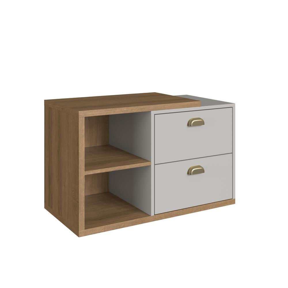 Gabinete de Banheiro Suspenso 80cm 2 Gavetas Mel/Arenas Helena BL8240 - Faema Móveis em Oferta na Shopee