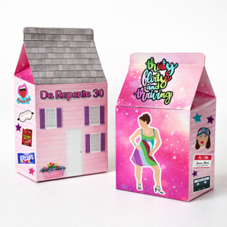 Caixa Milk De Repente 30 Casa dos sonhos Jenna Rink Lembrancinha de festa Caixa doces em Oferta na Shopee