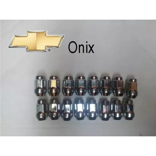 Jogo 16 Porcas Cromadas Rodas Onix Prisma Spin Cobalt — imagem 2 de 2
