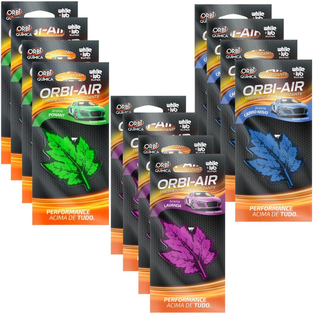 Kit 4 Aromatizante Folhinha Orbi Air Freshener Carro Novo Lavanda Ponant Retrovisor Carro Casa em Oferta na Shopee
