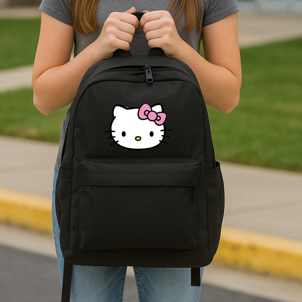 Mochila Escolar menina mochila hellokitty Passeio Faculdade Academia Mochila meninas infantil para o dia a dia