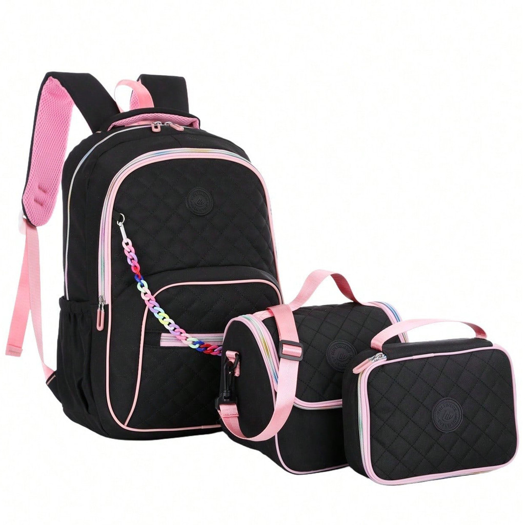 Kit 3 Mochila Feminina Criança Com Bolsa Térmica Estojo Escolar Viagem Passeio Grande Premium Tippi em Oferta na Shopee