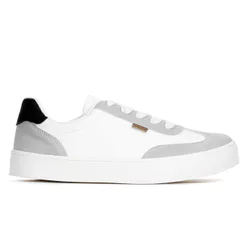 Tênis Anacapri Isa Robusto Branco Cinza e Preto - Feminino