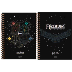 Caderno Universitário 1 Matéria 80 Folhas Harry Potter Premium Jandaia - 4 Unidades Sortidas