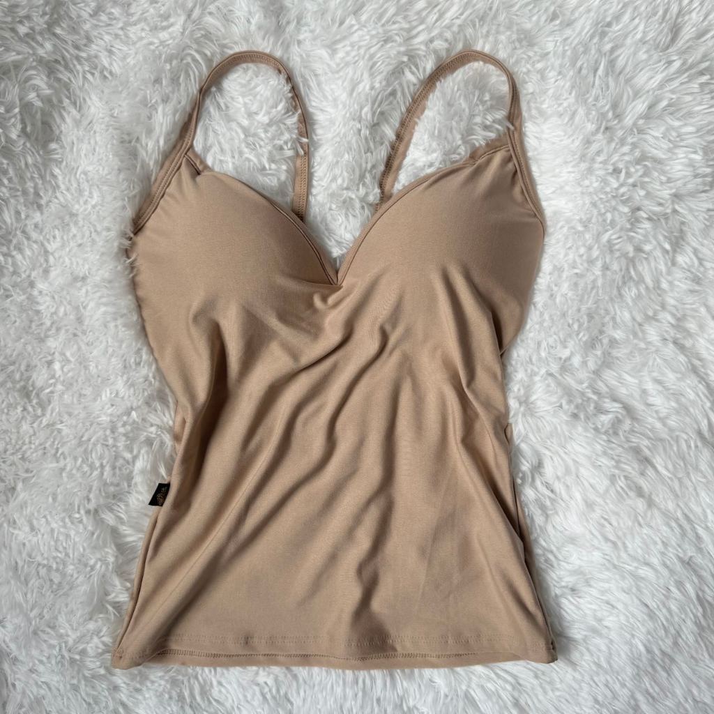 Simples básico Regata & Camisa Com Bojo Feminino